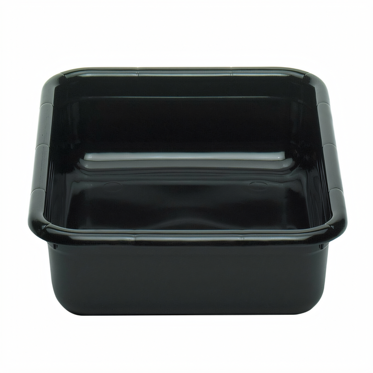 Product image #2 for Cambro Cambox 15" x 20" Flat-Bottom 1-Compartment Plastic Bus Tub, Black