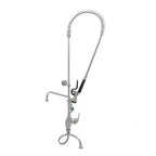 Thumbnail image #1 for T&S Brass S-2780-A12-BY Pre-Rinse Unit, single hole deck mount single lever faucet, add-on faucet, 12” swing nozzle with stream regulator outlet, 24”