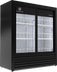 Thumbnail image #1 for Beverage-Air Marketeer Two-Section Reach-In Sliding Glass Door Refrigerated Merchandiser, 19.5 Cu. Ft., Black