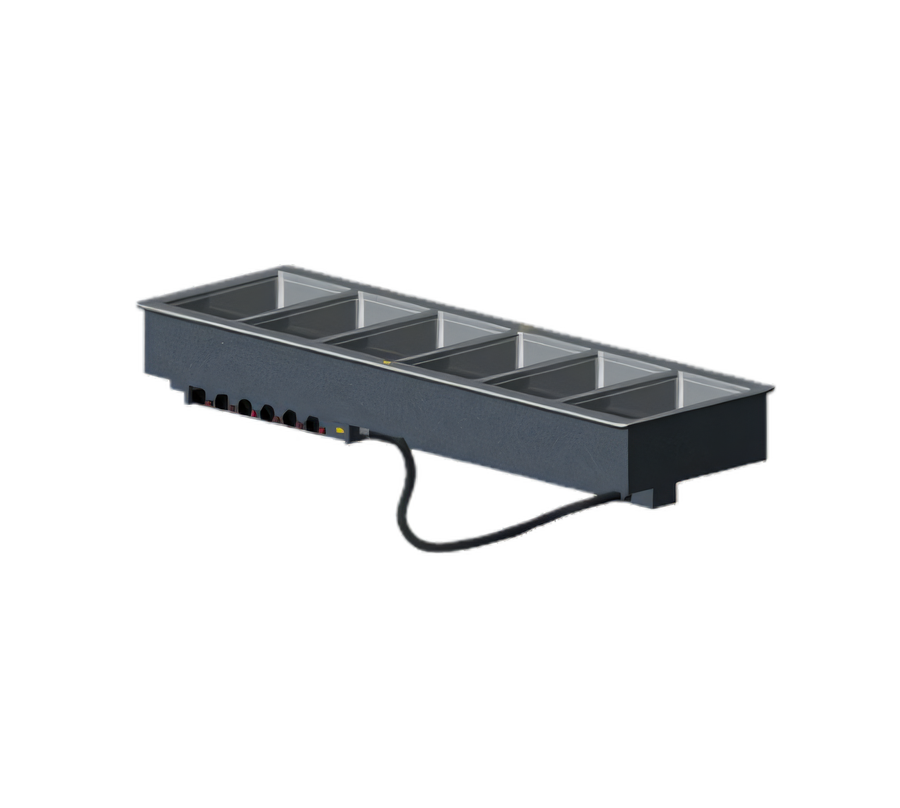 Product image #1 for Vollrath 6-Well Full-Size Drop-In Electric Hot Food Well Unit, 240V, Wet Operation, Infinite Controls