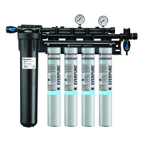 Everpure Insurice PF Quad-7SI Quad Ice Machine Water Filtration System, 0.5 Micron, 100,000 Gallon, 14 GPM