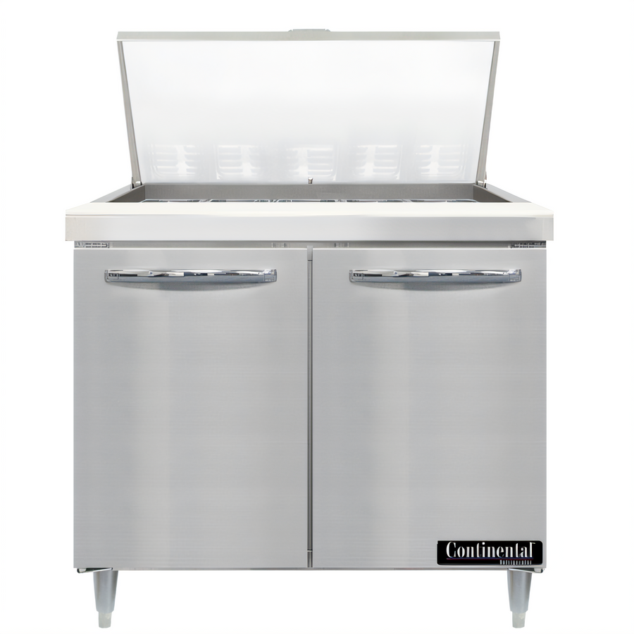 Product image #1 for Continental Refrigerator Designer Line D36N15M 36" Two-Section Mighty Top Refrigerated Sandwich Prep Table