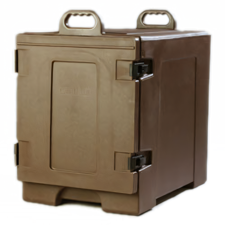 Product image #1 for Cateraide Insulated End-Load Food Pan Carrier with Individual Tracks, 5-Pan Capacity, Brown Polyethylene