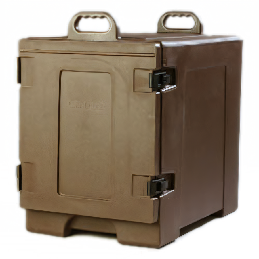 Product image #1 for Cateraide Insulated End-Load Food Pan Carrier with Individual Tracks, 5-Pan Capacity, Brown Polyethylene
