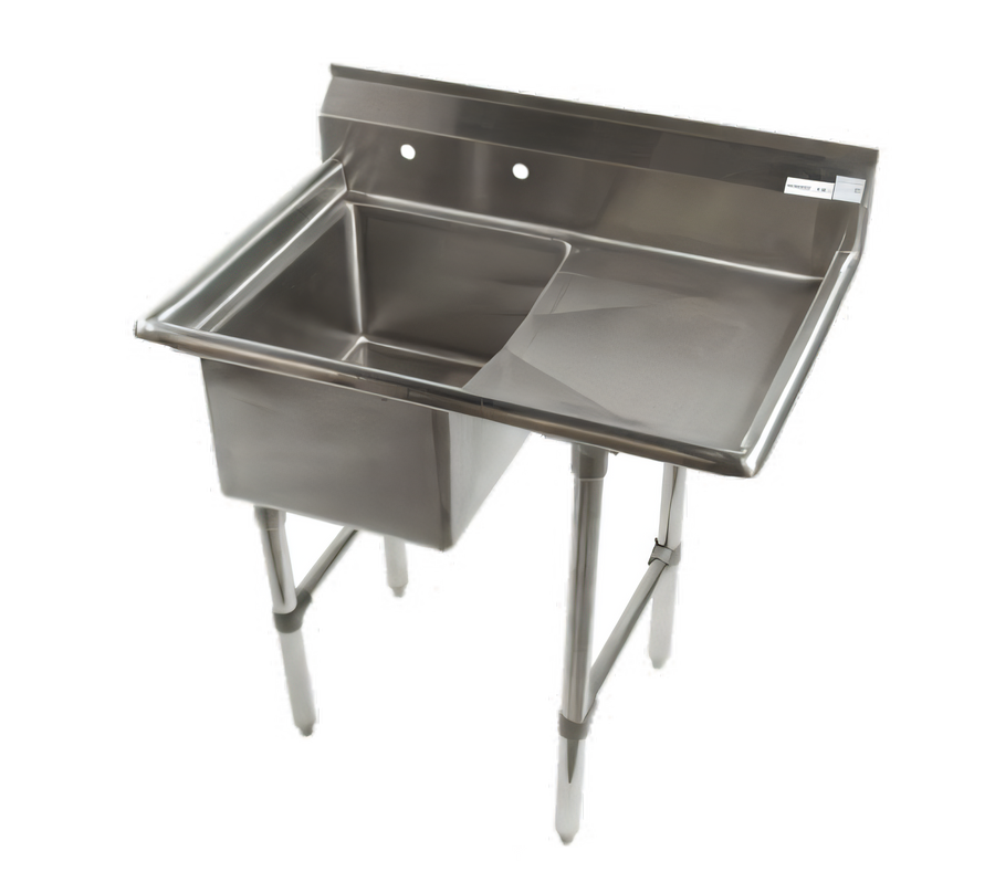 Product image #1 for Economy 1-Compartment Stainless Steel Sink with Right Drainboard