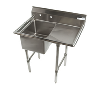 Economy 1-Compartment Stainless Steel Sink with Right Drainboard