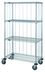 Thumbnail image #1 for Quantum Mobile Enclosure Cart with 4 Wire Shelves, Chrome-Plated Finish