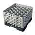 Thumbnail image #2 for Cambro Camrack® Full Size 30-Compartment Glass Rack with 6 Soft Gray Extenders, Black