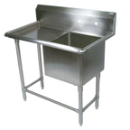 Thumbnail image #1 for John Boos Pro-Bowl 1PB204-1D30L Freestanding 1-Compartment Stainless Steel Sink, 20 x 20 x 14 in Bowl, 30 in Left Drainboard