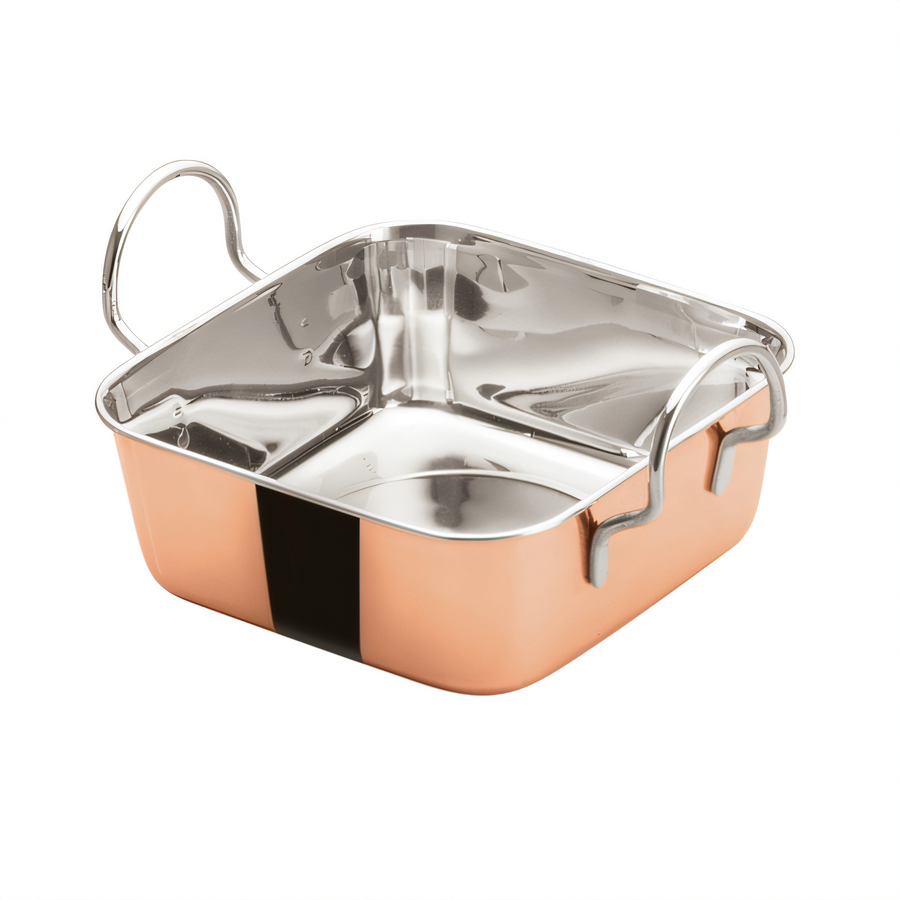 Product image #1 for Winco Copper-Plated Mini Square Roasting Pan, 13 Oz, 4-1/2 Inch