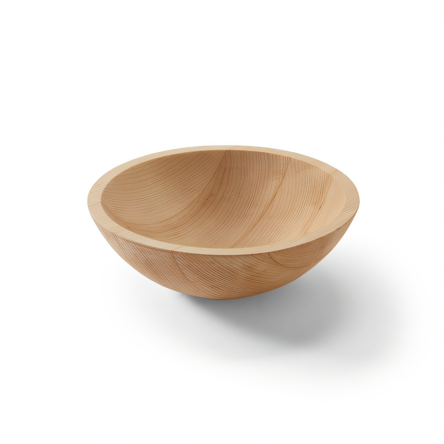 Product image #1 for American Metalcraft Lyselle Collection 42 oz. Round Maple Wood Bowl