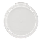 Thumbnail image #1 for Winco PCRC-1C Round Clear Polycarbonate Food Pan Cover, Fits 1 qt Case of 12