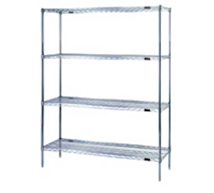 Product image #1 for Eagle Group 48" x 21" x 63" 4-Tier Stationary Starter Wire Shelving Unit with QuadTruss Design, Chrome-Plated