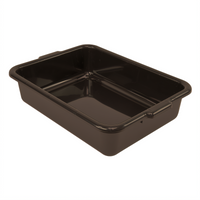 Quantum Black Polypropylene Flat Bottom Bus Tub, 15 x 21 x 5 Inch