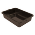 Thumbnail image #1 for Quantum Black Polypropylene Flat Bottom Bus Tub, 15 x 21 x 5 Inch