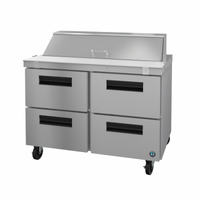 Hoshizaki Steelheart 48-Inch Two-Section Sandwich Top Prep Refrigerator with 4 Drawers and 12-Pan Capacity