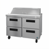 Thumbnail image #1 for Hoshizaki Steelheart 48-Inch Two-Section Sandwich Top Prep Refrigerator with 4 Drawers and 12-Pan Capacity