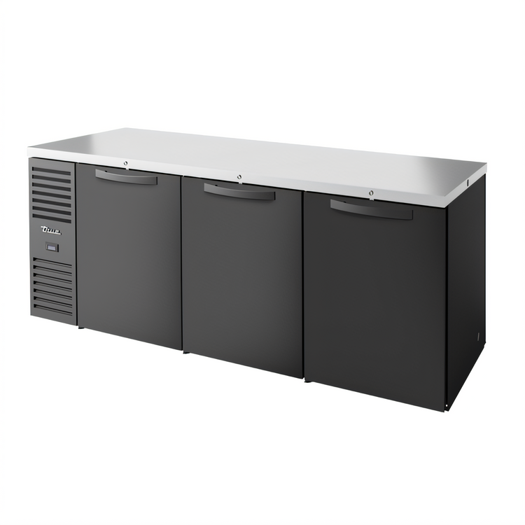 Product image #1 for True Premier Bar Pass-Thru Three-Section Back Bar Cooler, 84 Inch Wide, 6 Glass Doors