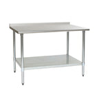 Thumbnail image #1 for Eagle Group BlendPort® BPT-2448EB-UT Stainless Steel Work Table, 48 x 24 Inches, 16-Gauge 300 Series Top, Rear Upturn, Adjustable Undershelf