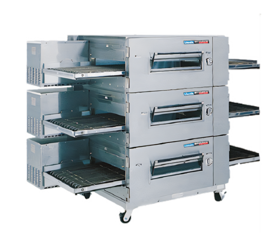 Product image #1 for Lincoln Impinger Low Profile Triple-Stack Electric Conveyor Pizza Oven Package