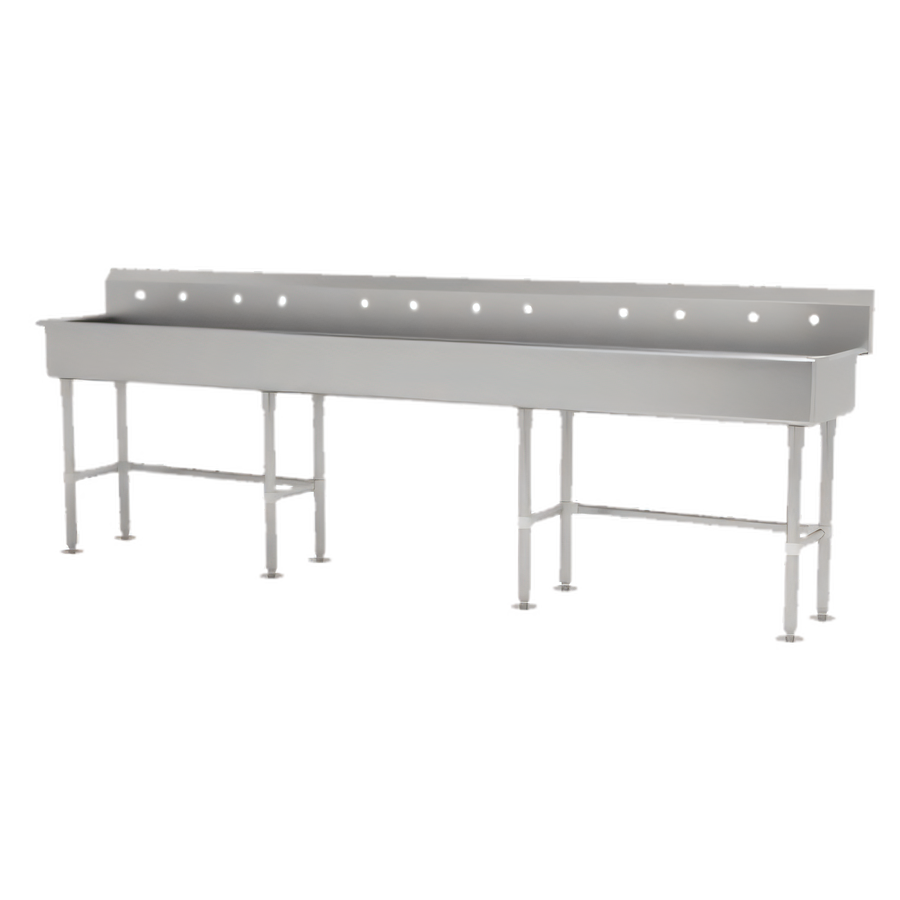 Product image #1 for Advance Tabco FS-FM-120 120-Inch Freestanding 6-Station Multiwash Hand Sink