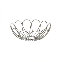 American Metalcraft Bloom Round Stainless Steel Serving Basket, 8-1/8 Inch Diameter