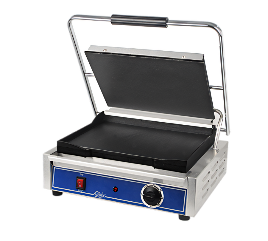 Product image #1 for Globe Countertop Sandwich Grill / Panini Press with 14 x 10-Inch Smooth Cast Iron Plates