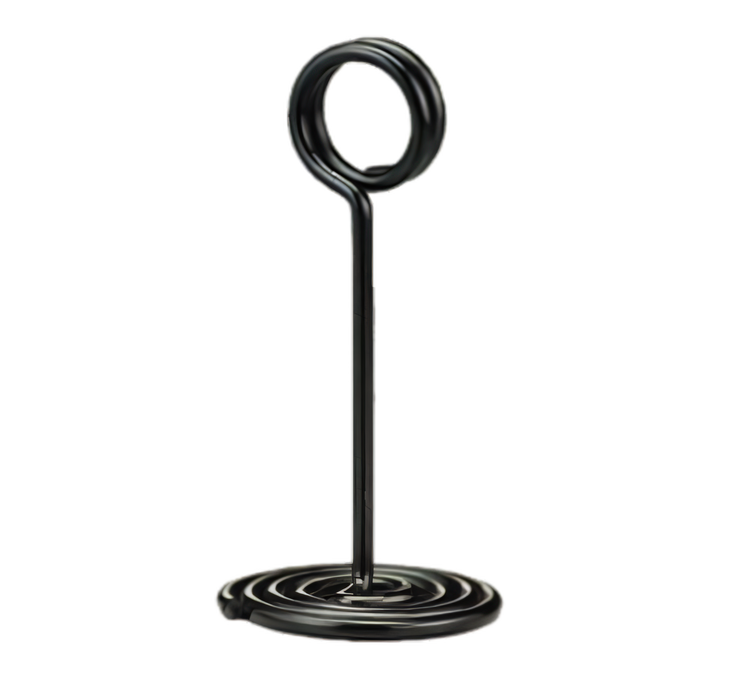 Product image #1 for American Metalcraft Black Wire Loop Number Stand with Round Swirl Base, 1-1/2 Inch
