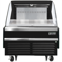 Horizontal Open Display Merchandiser, 37-1/4W x 34-1/4D x 41H, 5.6 Cu. Ft., Self-Contained Bottom Mount, Black Exterior