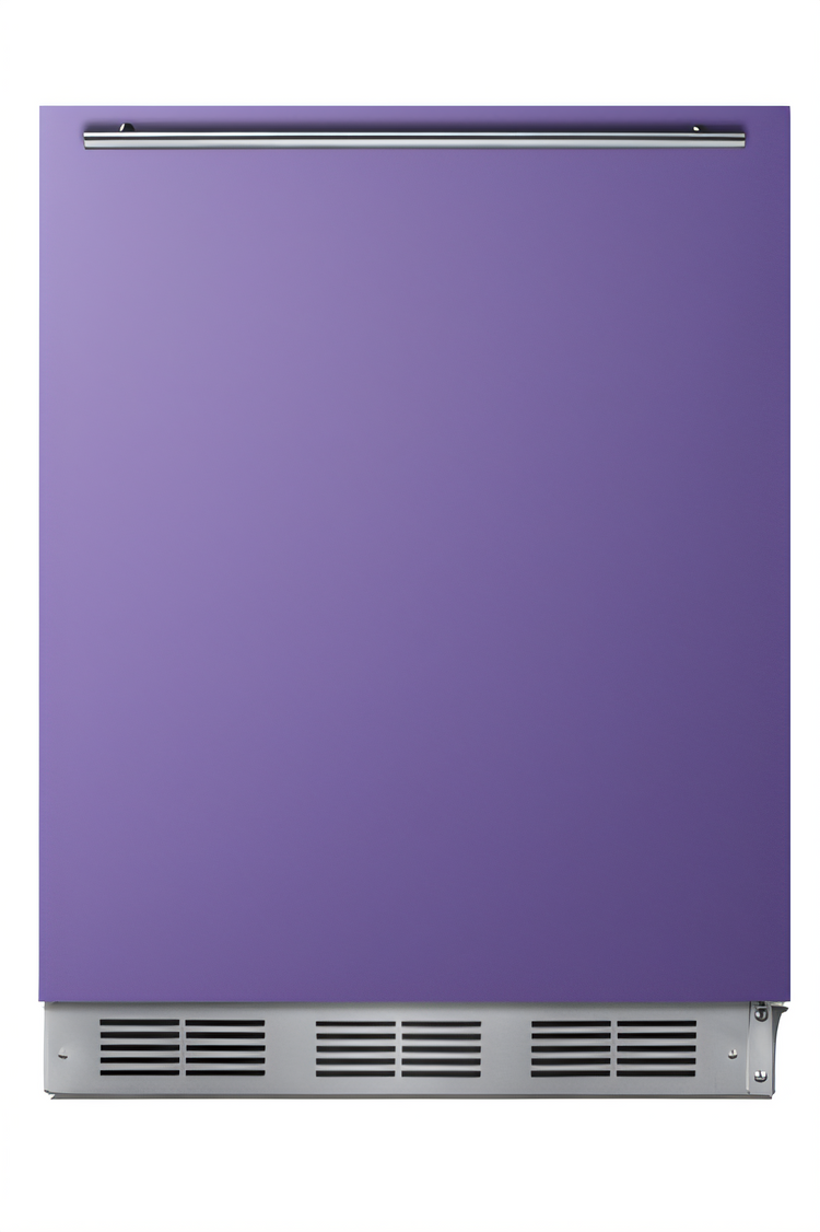 Product image #1 for Summit Appliance 24-Inch ADA Height Undercounter Refrigerator-Freezer with Lavender Purple Door, 5.1 Cu. Ft.