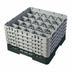 Thumbnail image #2 for Cambro Camrack Full Size 25-Compartment Glass Rack with 5 Soft Gray Extenders, 10-1/8-Inch High, Black