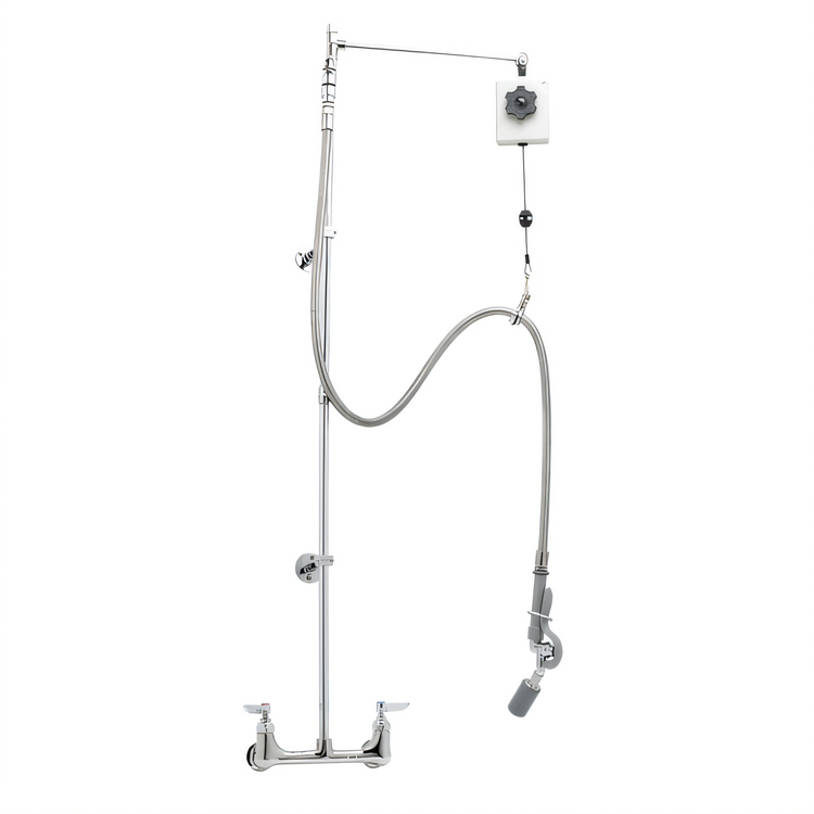 Product image #1 for T&S Brass EasyInstall Wall-Mount Pre-Rinse Unit with 8-Inch Adjustable Centers and 0.65 GPM Spray Valve