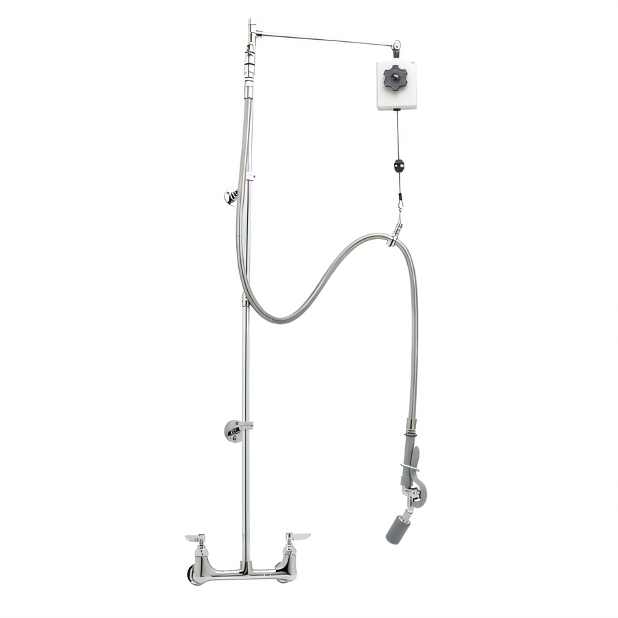 Product image #1 for T&S Brass EasyInstall Wall-Mount Pre-Rinse Unit with 8-Inch Adjustable Centers and 0.65 GPM Spray Valve