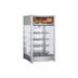 Thumbnail image #1 for CAC China 18-Inch Heated Rotating Countertop Food Display Merchandiser with 4-Tier Chrome Rack, Stainless Steel and Glass
