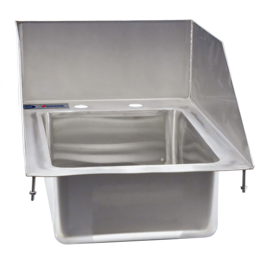Product image #1 for Omcan USA Single-Compartment Stainless Steel Drop-In Sink with 10 x 14 x 5 Inch Bowl