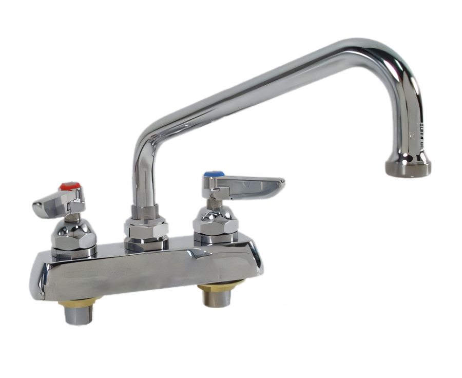 Product image #1 for T&S Brass B-1113-M 4-Inch Center Deck-Mount Workboard Faucet with 12-Inch Swing Nozzle