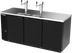 Thumbnail image #1 for Beverage-Air DD78HC-B 78-Inch Direct Draw Beer Dispenser with 3 Doors, Dual Faucet Towers, and 4-Keg Capacity