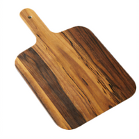 American Metalcraft Naturals 10 x 9 Inch Square Acacia Melamine Serving Peel with Handle