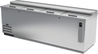 Beverage-Air Frosty Brew 95-Inch Stainless Steel Bottle Cooler with 4 Sliding Lids, 28.63 Cu. Ft.