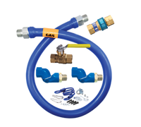 Dormont Blue Hose 1/2-Inch I.D. 72-Inch Deluxe Moveable Gas Connector Kit with Restraining Device