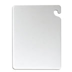 Thumbnail image #1 for CFS Brands Cut-N-Carry CB101212WH White Co-Polymer Cutting Board with Food Safety Hook, 10 x 12 x 1/2 Inch Case of 6