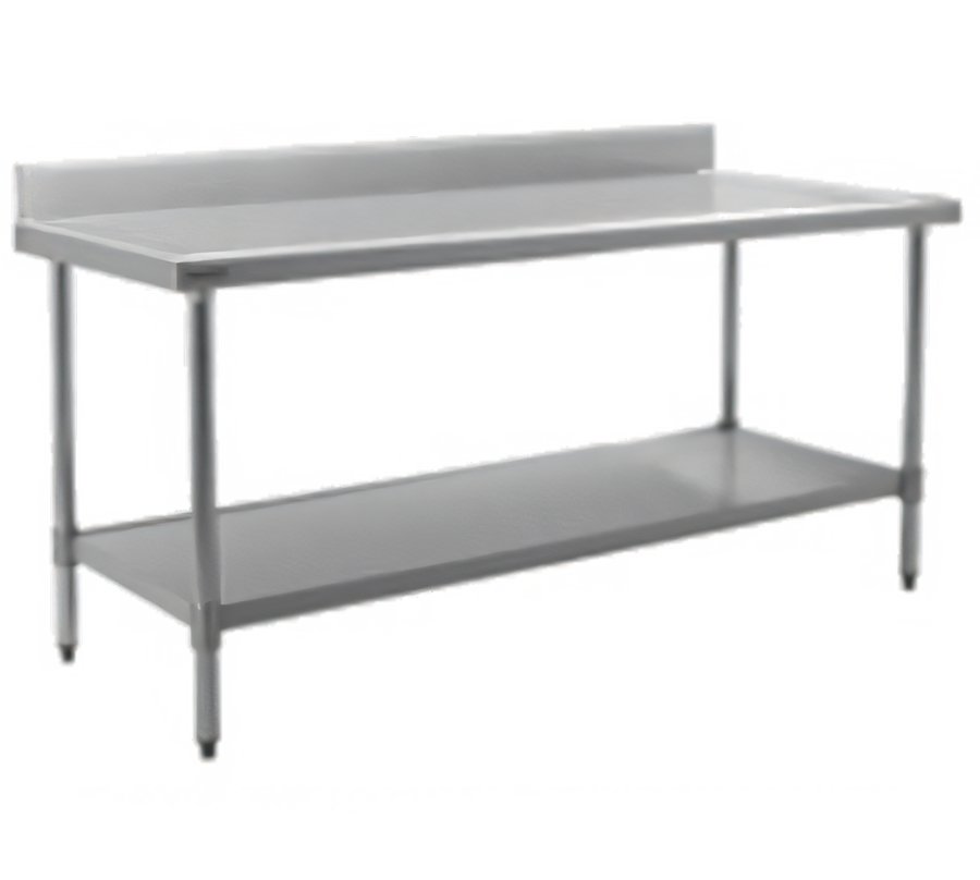 Product image #1 for Eagle Spec-Master Marine Series 72-Inch x 30-Inch 14-Gauge Stainless Steel Work Table with 4-1/2-Inch Backsplash and Adjustable Undershelf