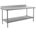 Thumbnail image #1 for Eagle Spec-Master Marine Series 72-Inch x 30-Inch 14-Gauge Stainless Steel Work Table with 4-1/2-Inch Backsplash and Adjustable Undershelf