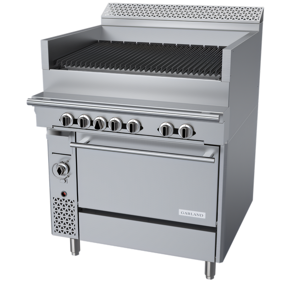 Product image #1 for Garland Cuisine 36-Inch Natural Gas Charbroiler Range with Convection Oven and Underfired Broiler