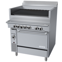 Garland Cuisine 36-Inch Natural Gas Charbroiler Range with Convection Oven and Underfired Broiler