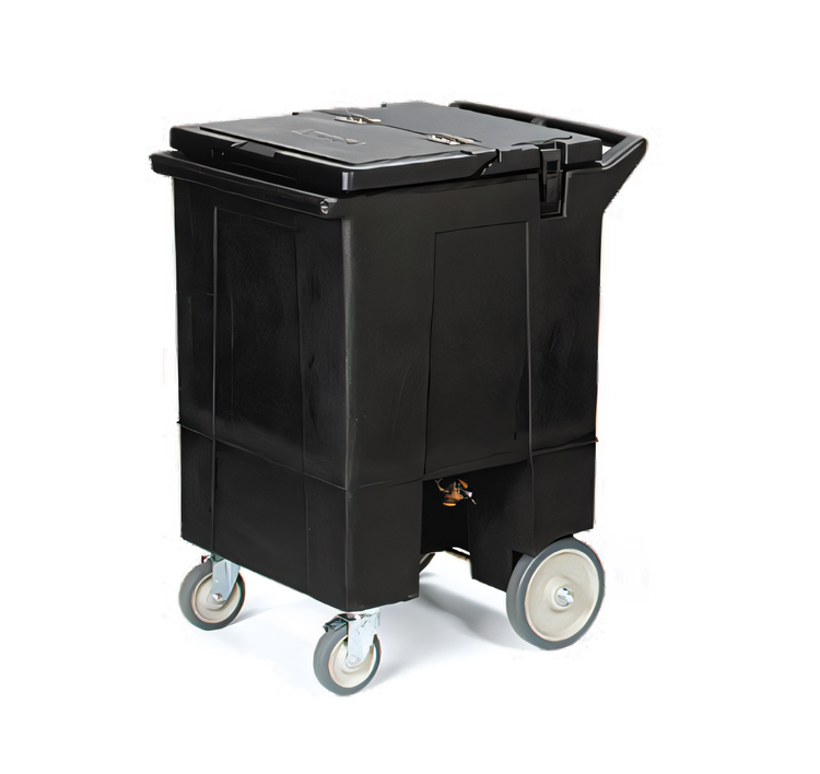 Product image #1 for Cateraide Mobile Tall Insulated Ice Caddy, 125 lb. Capacity, Black