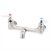 Thumbnail image #1 for T&S Brass 8-Inch Wall-Mount Service Sink / Mop Sink Mixing Faucet with Pail Hook and Garden Hose Outlet