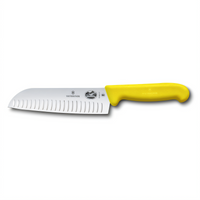 Victorinox Fibrox® HACCP 7-Inch Yellow Santoku Knife with Granton Edge