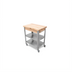 Thumbnail image #1 for John Boos Cucina Elegante 30-Inch Maple Butcher Block Cart with Stainless Steel Shelves