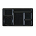 Thumbnail image #2 for Cambro Camwear 6-Compartment Rectangular School Lunch Tray, 8-3/4 x 15 Inches, Black Polycarbonate